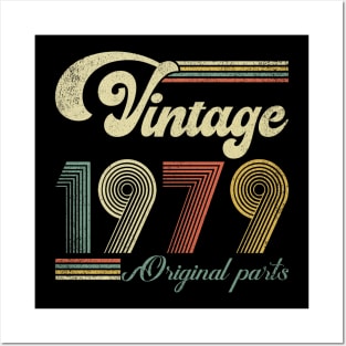 Retro Vintage 1979 45th Birthday Gift Men Women 45 Years Old Posters and Art